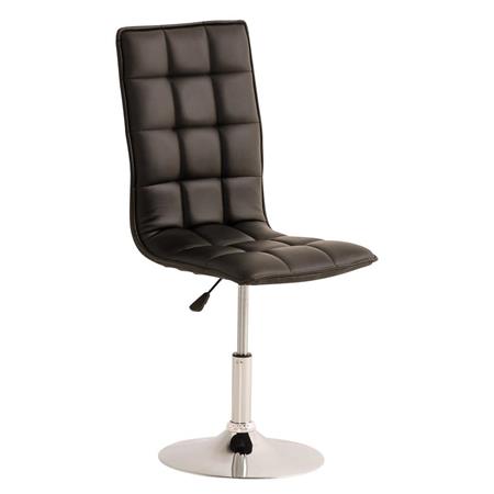 Sedia per Sala Attesa BULGARI, Regolabile, Base metallo, Pelle, Nero