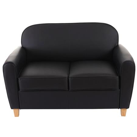 Divano a 2 posti ARTIS, Design Elegante, Comodo e versatile, in Pelle, colore Nero