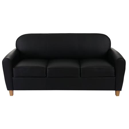 Divano a 3 posti ARTIS, Design Elegante e versatile, in Pelle Nera