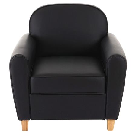 Divano a 1 posto ARTIS, Design Elegante, Comodo e versatile, in Pelle, colore Nero