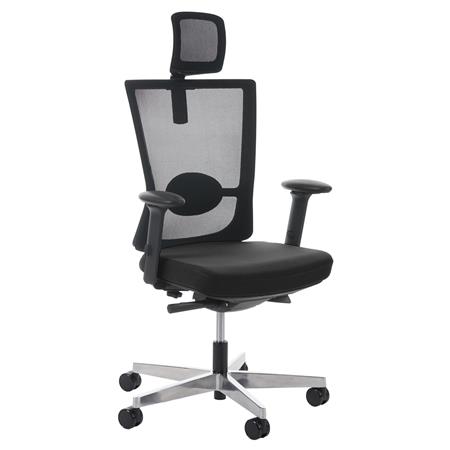 Sedia Ergonomica NILO PRO, Completamente Regolabile, in Nero