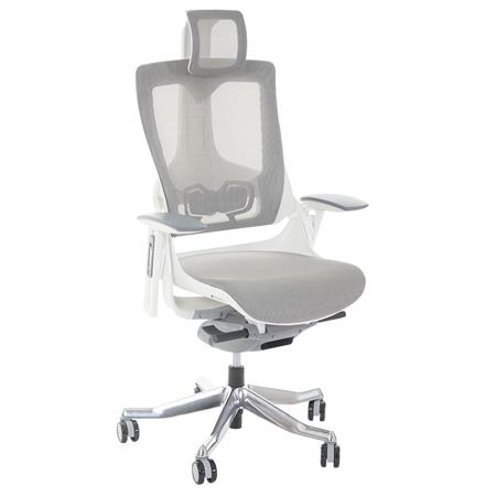 Sedia Ergonomica NIGER, Completamente Regolabile, Eccellente qualità, Uso 8 ore, colore Grigio Chiaro
