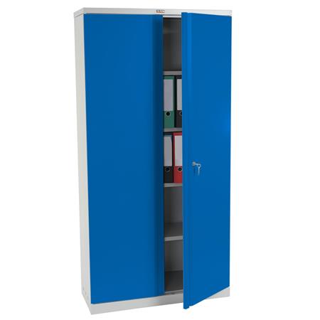Armadio per archivio CARIN 2 ANTE, cm 182x92x37, in Acciaio, colore Blu