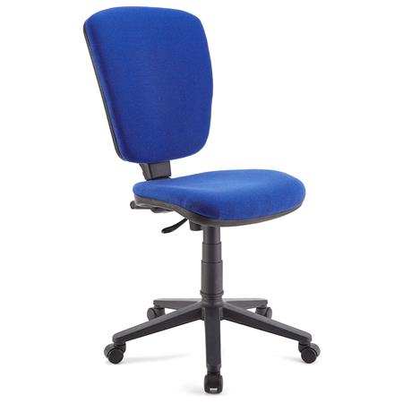 Sedia da ufficio CALIPSO SENZA BRACCIOLI, Regolabile, Tessuto Blu