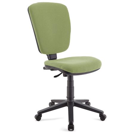 Sedia da ufficio CALIPSO SENZA BRACCIOLI, Schienale regolabile, Resistente, in Tessuto Verde