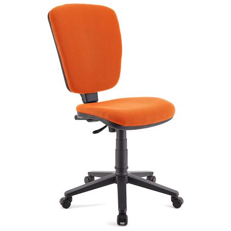 Sedia da ufficio CALIPSO SENZA BRACCIOLI, Schienale regolabile, Resistente, in Tessuto Arancione