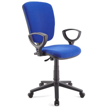 Sedia da ufficio CALIPSO, Schienale regolabile, Resistente, in Tessuto Blu