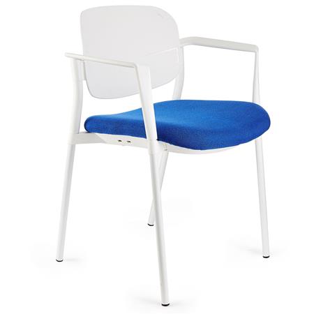 Sedia per sala d'Attesa ERIC, Comoda e Pratica, Impilabile, Colore Blu