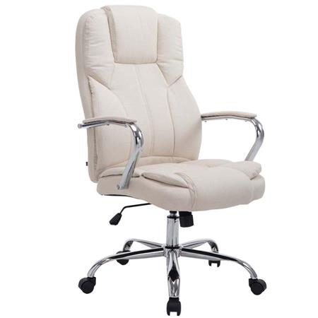 Poltrona ufficio MONTANA TESSUTO, Resistenza fino a 150kg, Alta Qualità, In Metallo e Tessuto, Panna