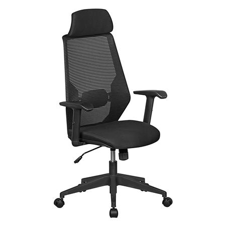 Sedia Ergonomica ERIKA, Sostegno Lombare, in Rete, color Nero