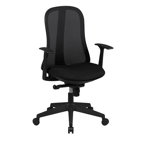 Sedia Ergonomica MIRTA, Meccanismo Sincronizzato, in rete Traspirante, colore Nero