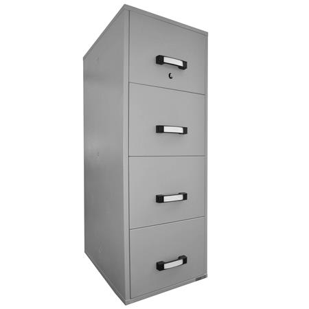 Cassettiera in Acciaio Ignifugo BODIL 4 CASSETTI cm 160x55x82, colore Grigio