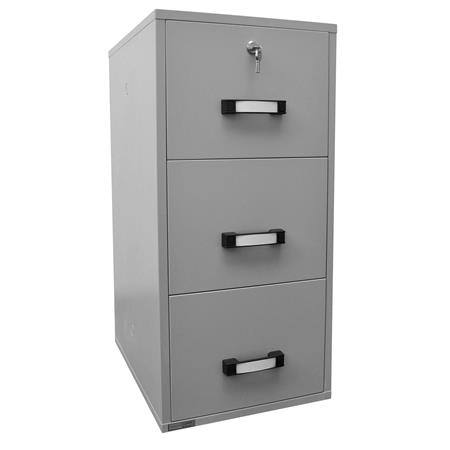 Cassettiera in Acciaio Ignifugo BODIL 3 CASSETTI cm 120x55x75, colore Grigio