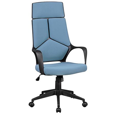 Sedia Ergonomica PEGASO, Design Originale, Imbottita, in Tessuto colore Celeste