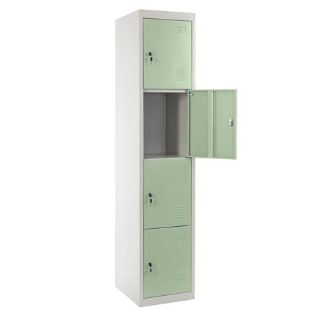 Armadietto casellario HILDUR, cm 180x38x45, in Acciaio, colore Verde