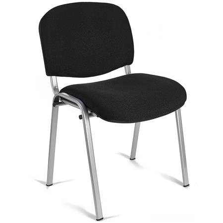 Sedia Conferenze MOBY BASE, Nero e Gambe Grigie