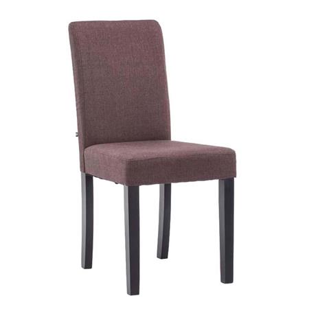 Sedia per Ospiti MITA TESSUTO, Imbottita, Gambe in Legno Nero, colore Marrone
