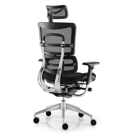 Sedia Ergonomica EVANS, Configurazioni Avanzate, Struttura in Alluminio, Nero