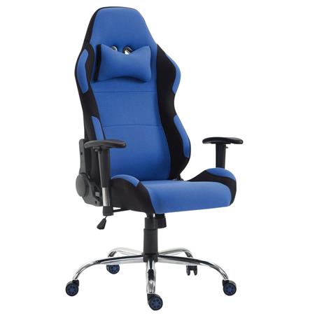 Sedia Gaming ROSBY TESSUTO, Design Sportivo e Grande Comfort, colore Blu