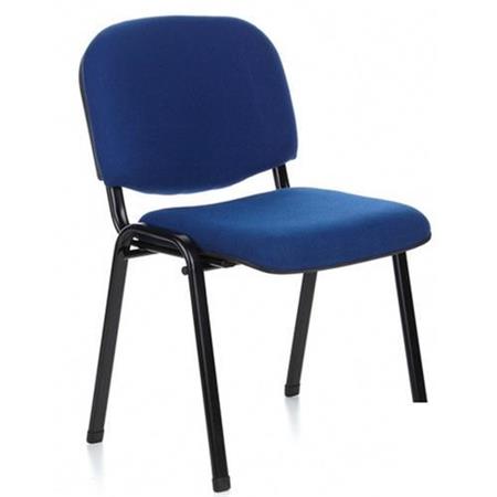 Sedia Conferenze MOBY BASE, Comoda e Pratica, Blu e Gambe Nere