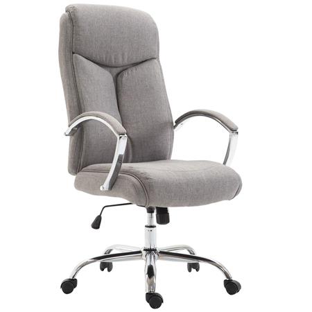 Poltrona da ufficio BAUDY TESSUTO, Elegante design, Basculante, color Grigio chiaro