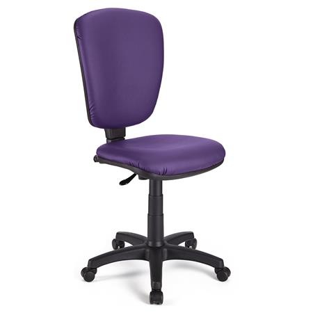 Sedia da ufficio CALIPSO SENZA BRACCIOLI PELLE, Schienale regolabile, Resistente, in Viola