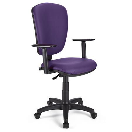Sedia da ufficio CALIPSO PLUS PELLE, Schienale e Braccioli Regolabili, Resistente, in Viola