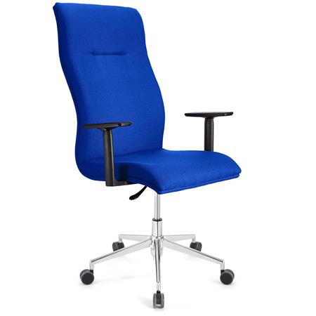 Poltrona da Ufficio SIENA PRO, Schienale Alto, Tessuto Blu