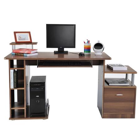 Scrivania per computer PLANET, 152x60x88cm, in Legno color Noce