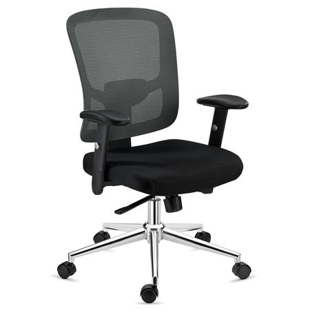 Sedia Ergonomica MARKO, Sostegno Lombare, Reclinazione sincronizzata, Base in Alluminio, in Grigio