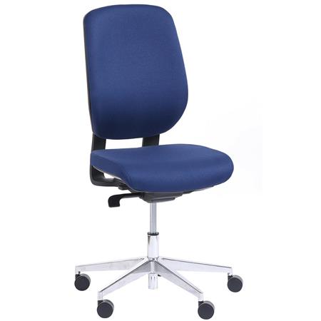 Sedia da ufficio RIKI, Tessuto Ignifugo, Ergonomica, Schienale Regolabile, in color Blu