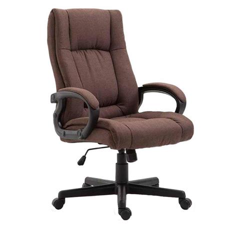 Poltrona da ufficio direzionale NINA TESSUTO, Comoda imbottitura, Schienale ergonomico, in Marrone