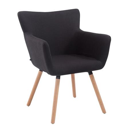 Sedia d´Attesa NIAGARA, Design Moderno, Base in Legno, Tessuto Nero