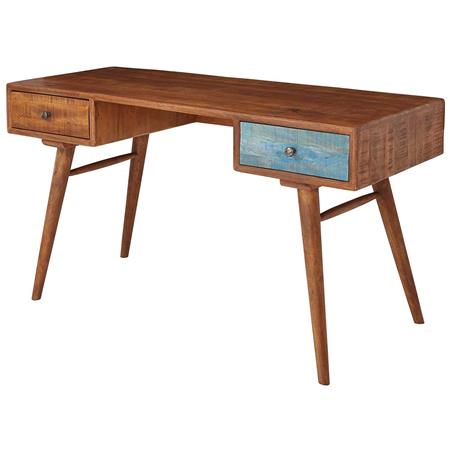 Scrivania SAHARA, Stile rustico, Fatta a mano, Misure cm 140x78x60, in Legno Massiccio