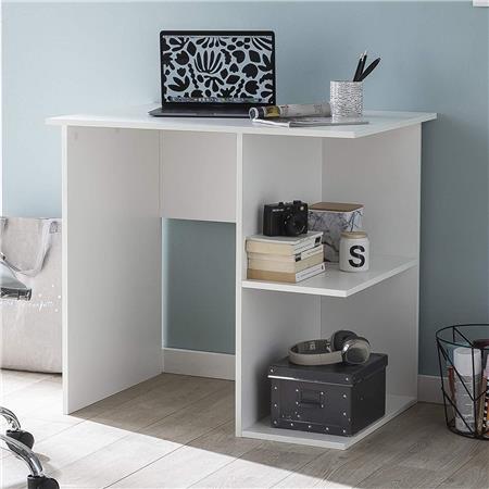 Scrivania Per Computer YASIRA, in Legno Lucido, 82x60x76cm, Bianco