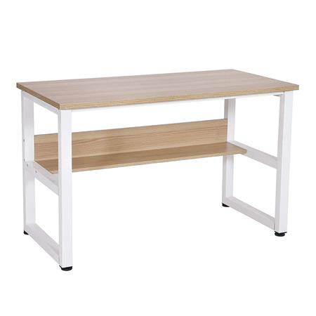 Scrivania per computer ADELIA, Compatta, 120x60x75cm, Metallo e Legno