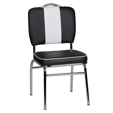 Sedia Conferenze ELVIS, Comoda e pratica, in Pelle, Struttura in Acciaio, colore Nero