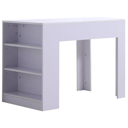 Scrivania Per Computer LENA, 100x60x75 cm, con Vani, in Legno color Bianco