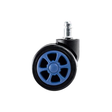 5x Ruote Universali, 11mm/50mm, Apposite per Sedie da ufficio, Blu