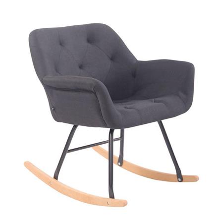 Sedia d'Attesa DANDY, A Dondolo, Imbottita, Design Stile Nordico, in Tessuto Nero