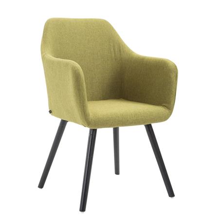Sedia Attesa NIEBLA, Gambe in Legno Nero, Tessuto, Verde