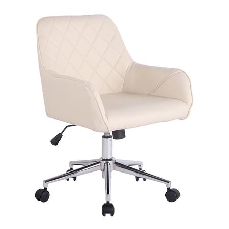 Poltrona da Ufficio BIAGIO, Design Moderno, Imbottita, Pelle Panna