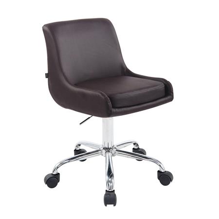 Sedia per PC ASIA, Regolabile, Base in Metallo, Pelle, Marrone