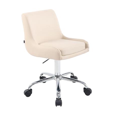 Sedia per PC ASIA, Regolabile, Base in Metallo, Pelle, Beige