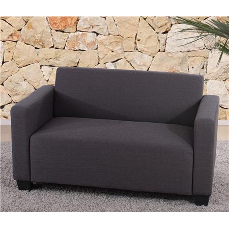Divano 2 posti TOMMASO, Design moderno, Tessuto colore Grigio