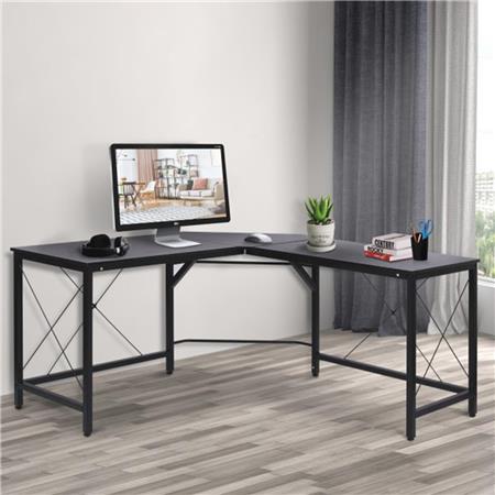 Scrivania da ufficio MARLY, 150x150x76cm, Angolare, in Legno Nero