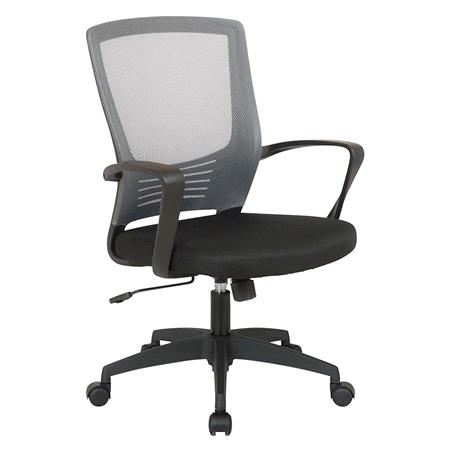Sedia da Ufficio MALIBU, Design Moderno, in Rete Traspirante Grigia
