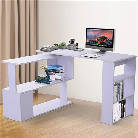 Scrivania di Design NOEMI, 3 combinazioni possibili, Legno Bianco