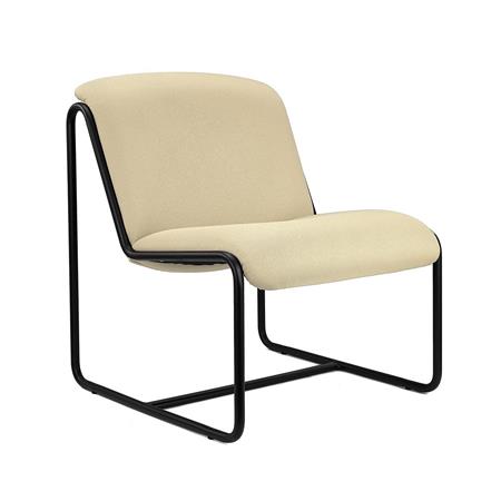 Sedia per sala d'Attesa LIMA, Tessuto Ignifugo, Base in Acciaio, Crema