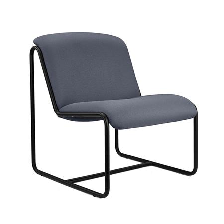 Sedia per sala d'Attesa LIMA, Tessuto Ignifugo, Base in Acciaio, Grigio